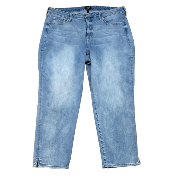 Curves 360 by NYDJ Cropped Straight Leg Jeans - Picture 1 of 7